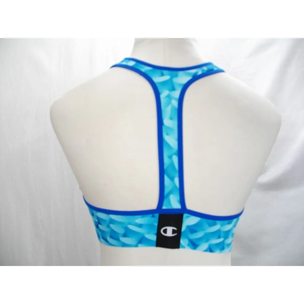 Champion B9504 Absolute Racerback Sports Bra with SmoothTec Band LARGE Blue NWT