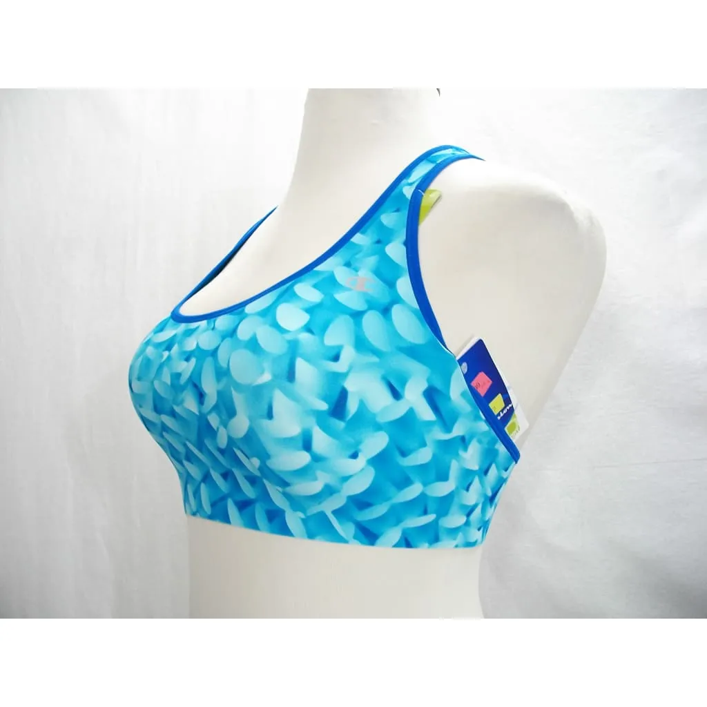 Champion B9504 Absolute Racerback Sports Bra with SmoothTec Band LARGE Blue NWT