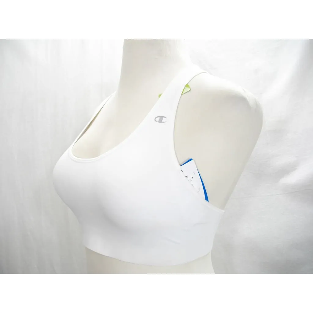 Champion B9504 Absolute Racerback Sports Bra with SmoothTec Band LARGE White