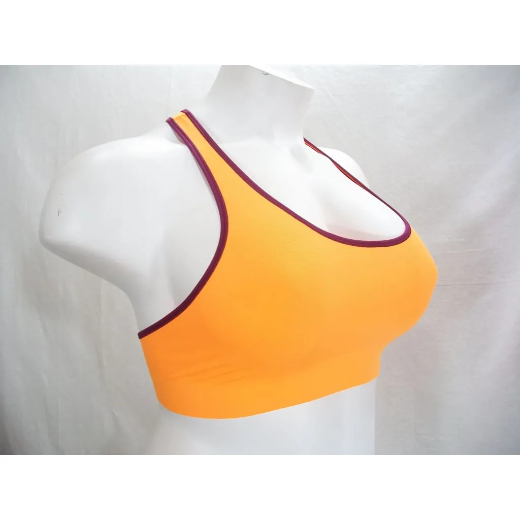 Champion B9504 Absolute Racerback Sports Bra with SmoothTec Band MEDIUM Orange NWT