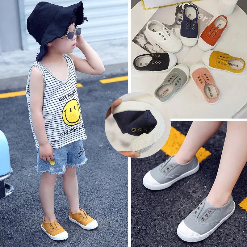 Children Casual Shoes Kids Canvas Sneakers Candy Colors Flats For Toddlers Boys Girls Soft Breathable Fashion Hot Sale Shoes