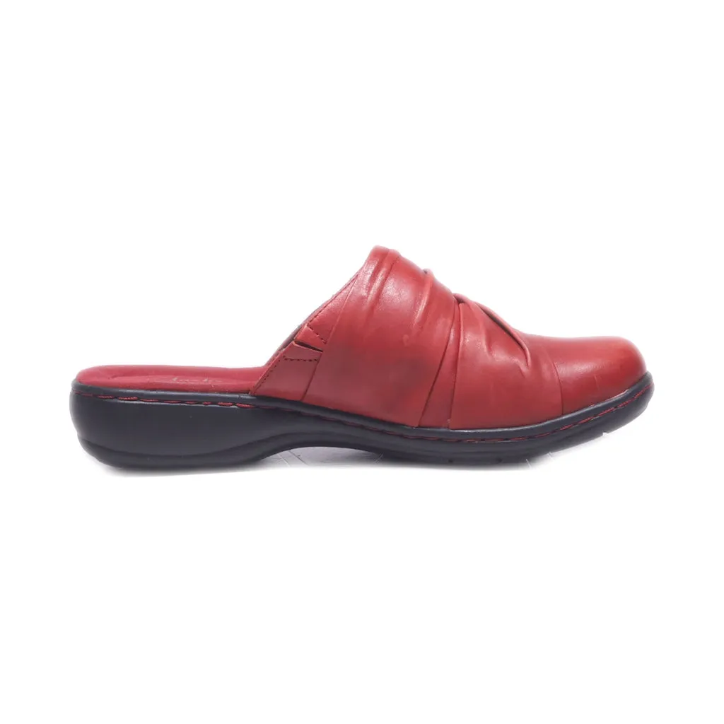 Clarks Mules Leather Red Colour For Women