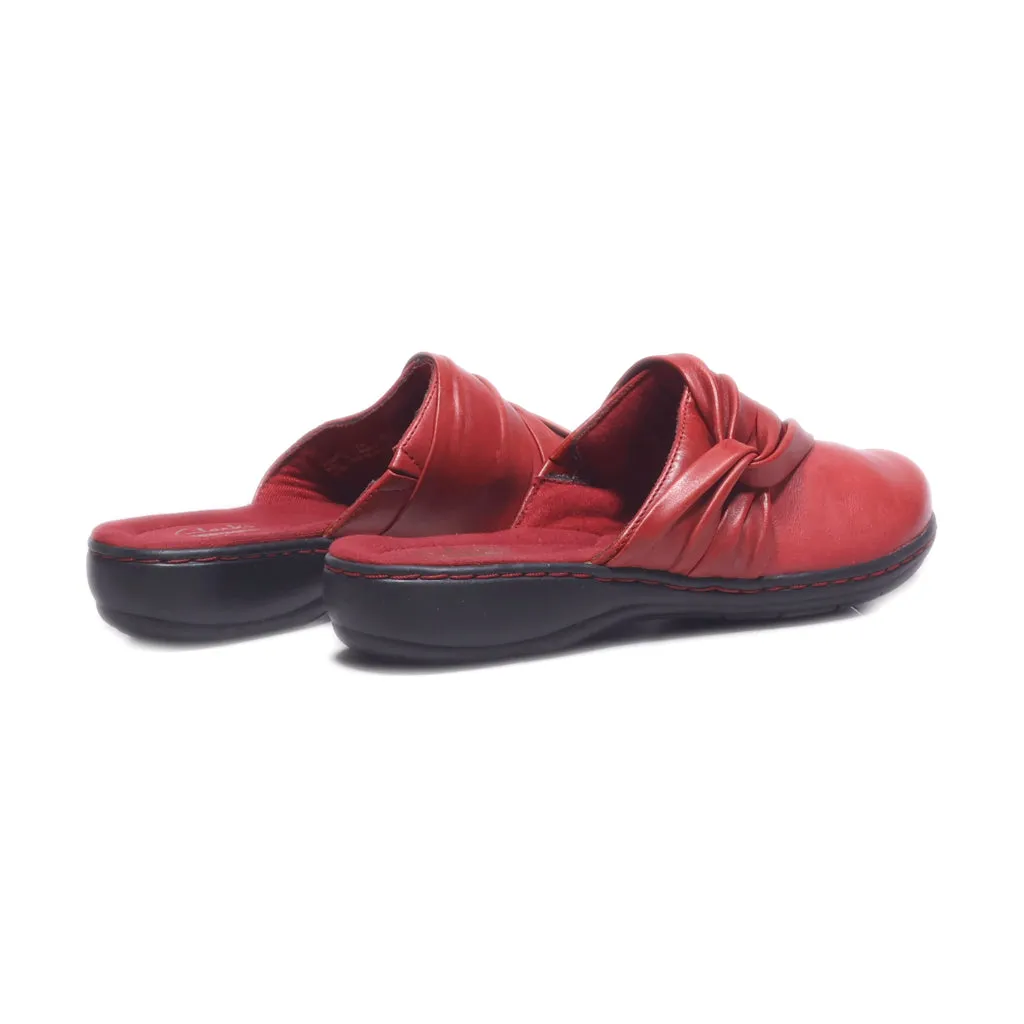 Clarks Mules Leather Red Colour For Women