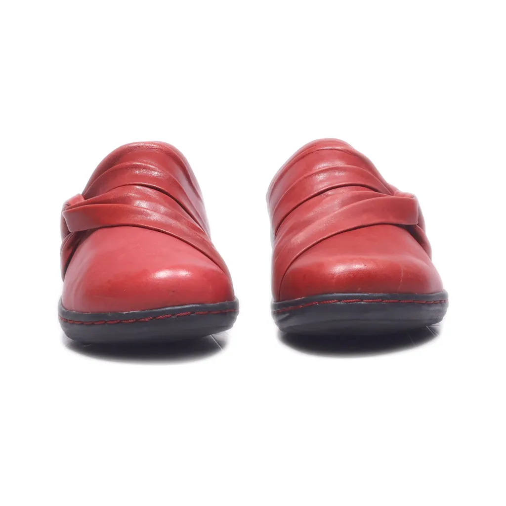 Clarks Mules Leather Red Colour For Women