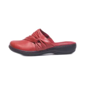 Clarks Mules Leather Red Colour For Women