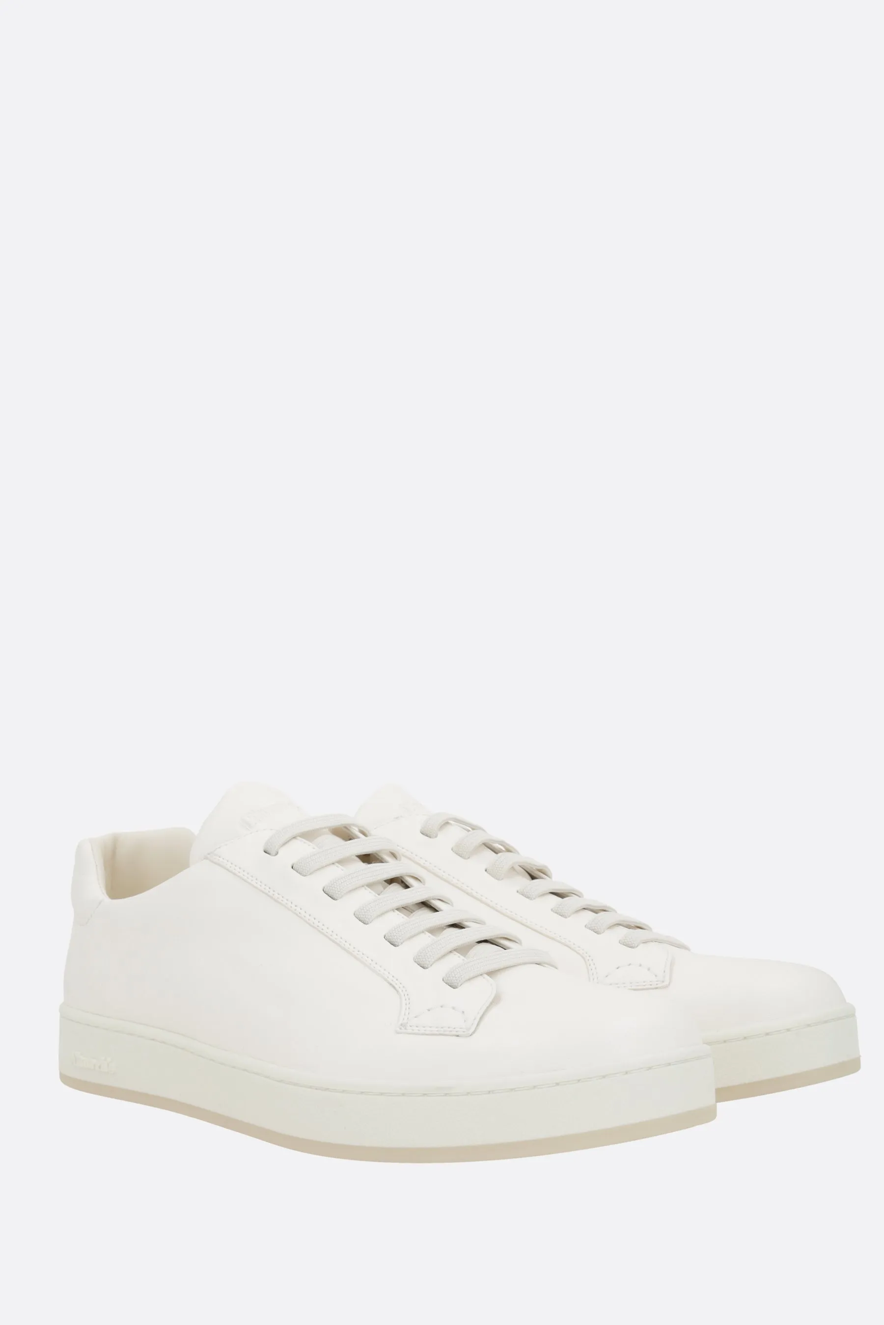 Classic Plain Nappa Leather Sneakers