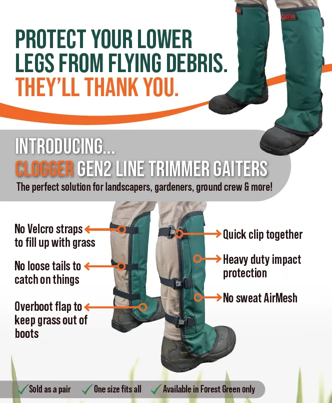 Clogger Gen2 Line Trimmer Leg Protection Gaiters