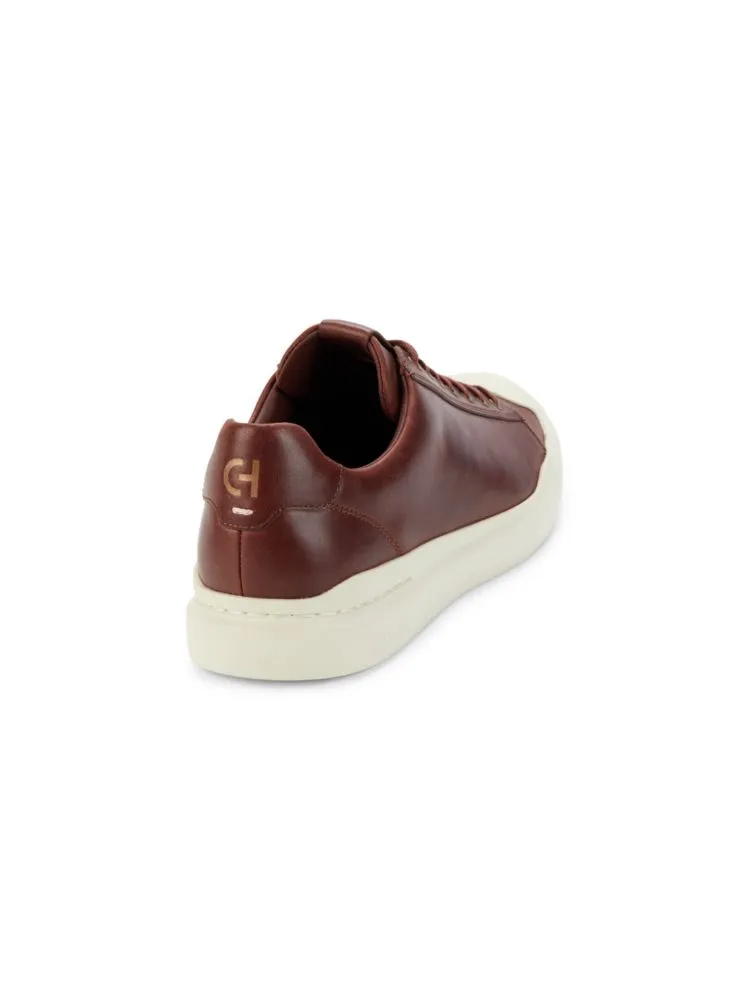 Cole Haan Leather Closed Toe Grandpro Sneakers, Brown