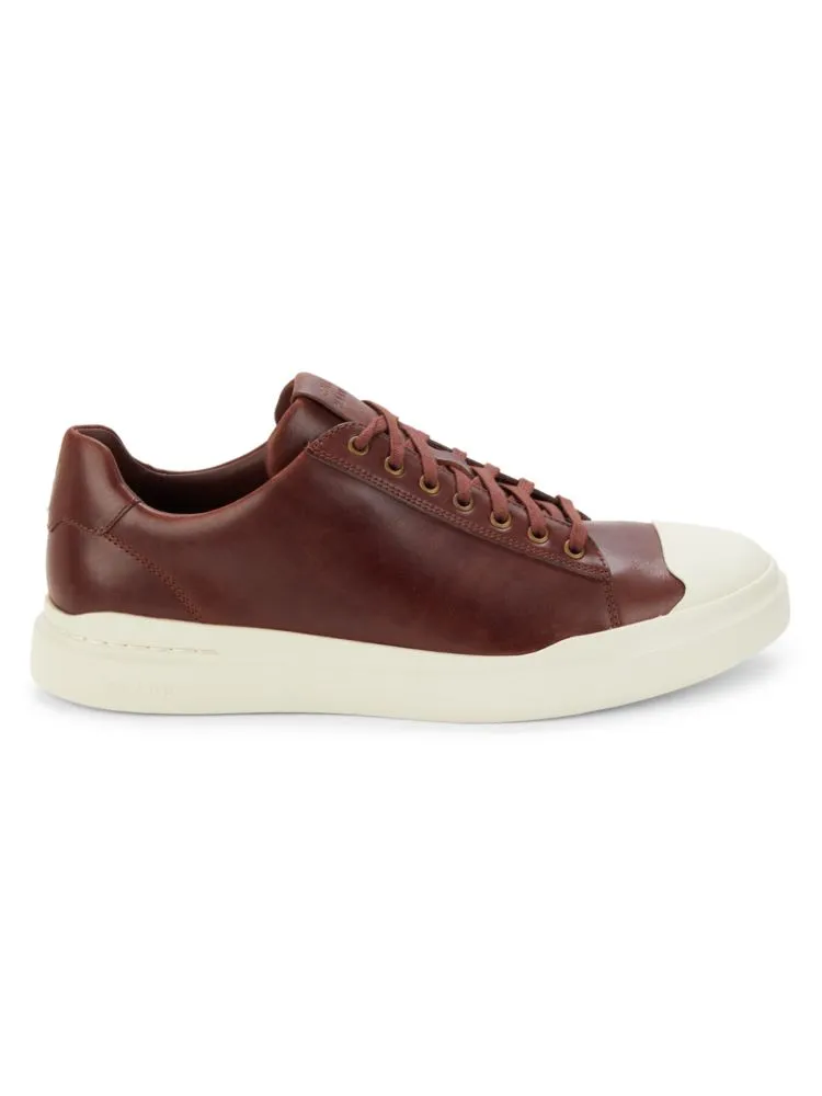 Cole Haan Leather Closed Toe Grandpro Sneakers, Brown