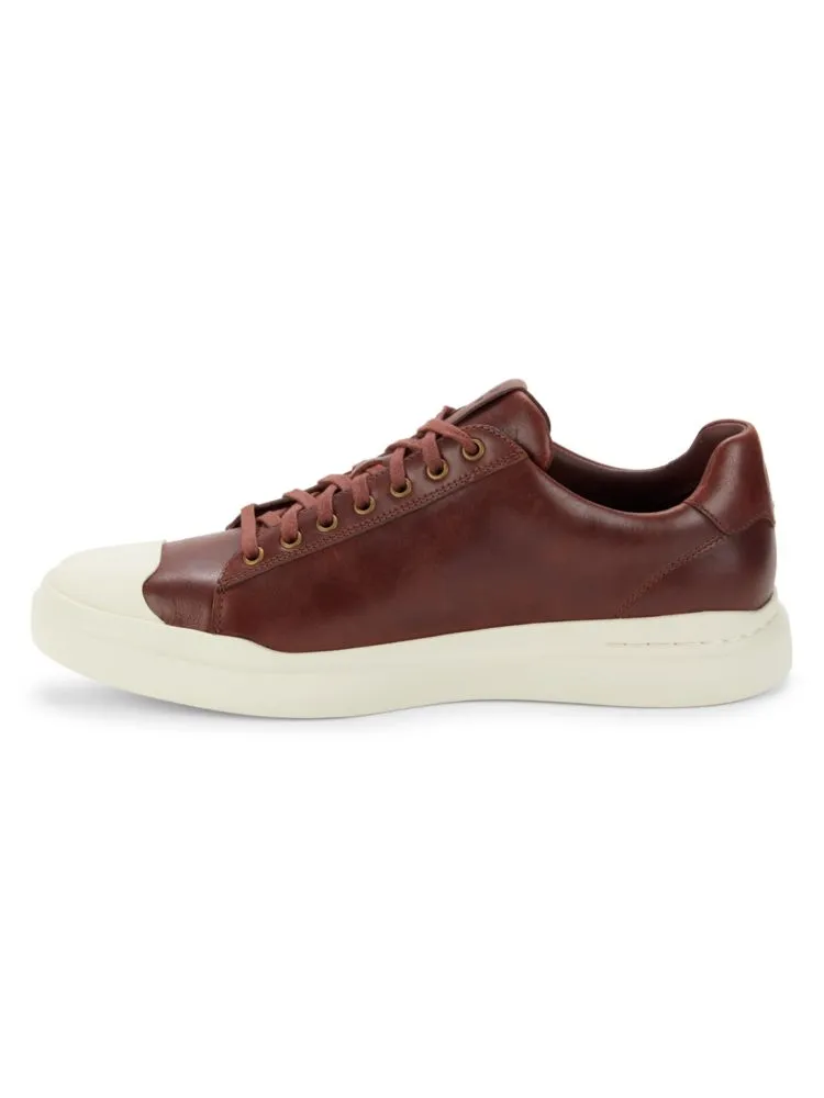 Cole Haan Leather Closed Toe Grandpro Sneakers, Brown