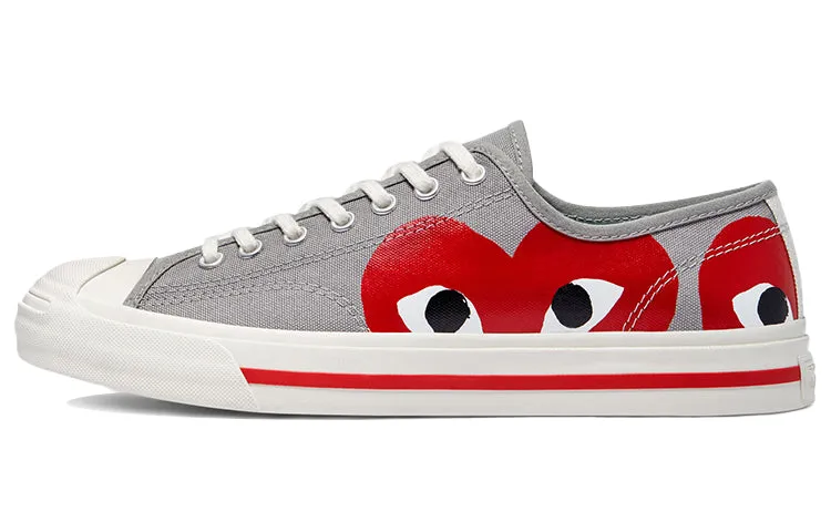 Comme des Garcons PLAY x Converse Jack Purcell PLAY Gray Red