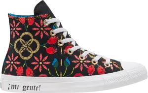 Converse Chuck Taylor All Star High Mi Gente Capsule Sneakers - Floral Otomi Print, black