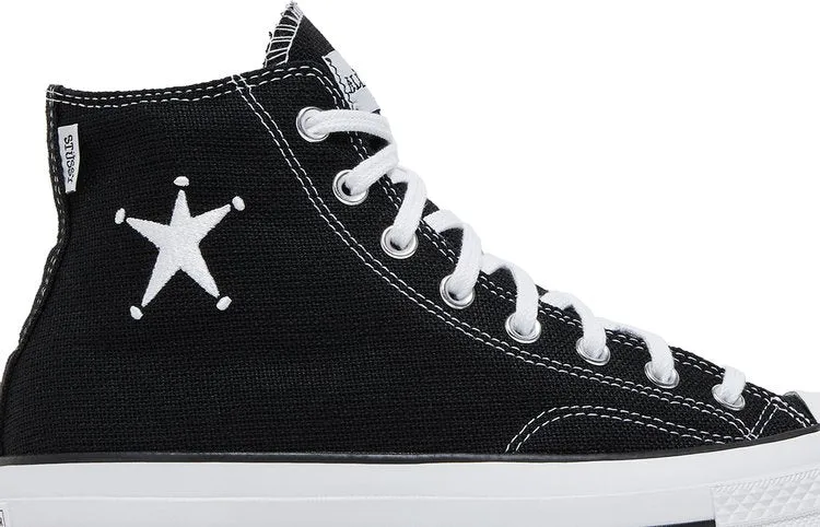 Converse Stussy x Chuck 70 High Black sneakers, black