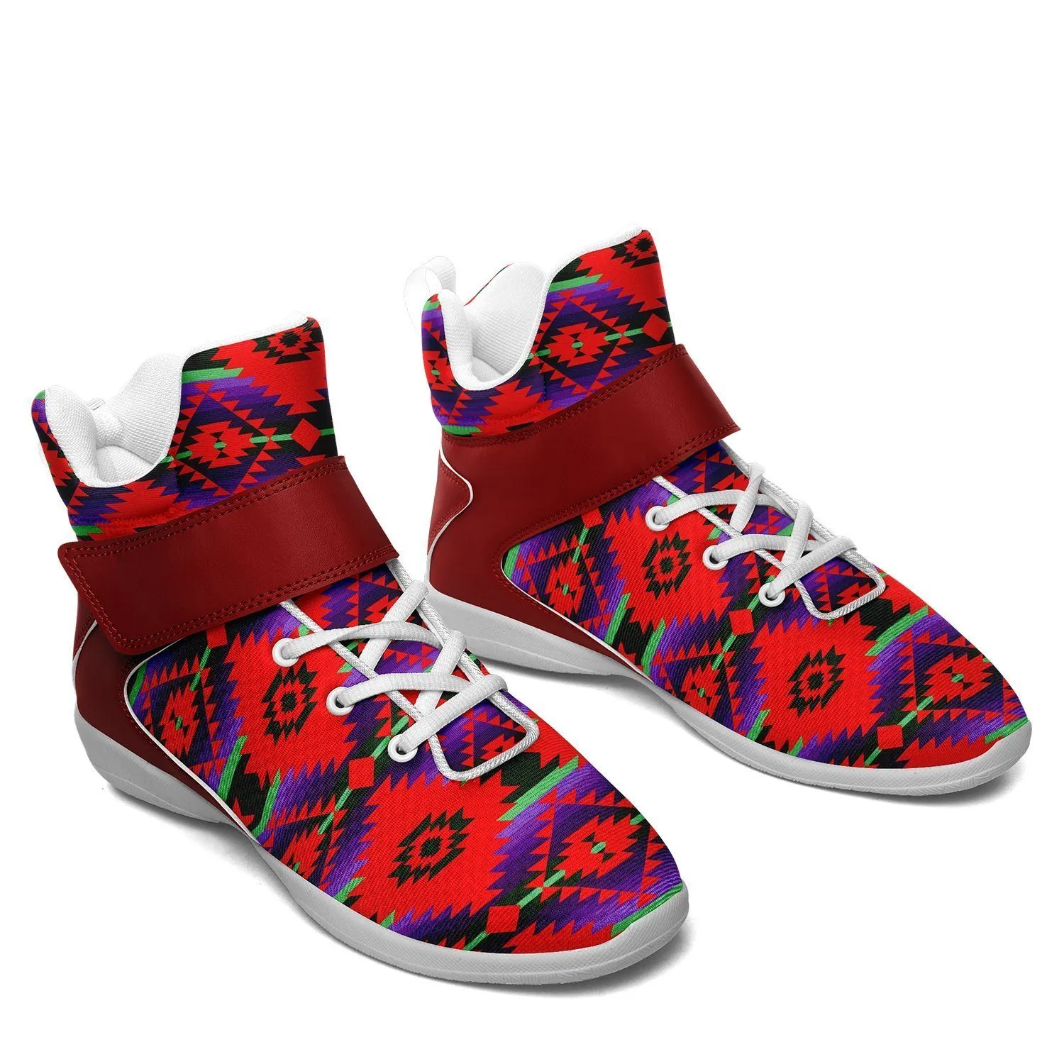 Cree Confederacy Chicken Dance Ipottaa Basketball / Sport High Top Shoes - White Sole