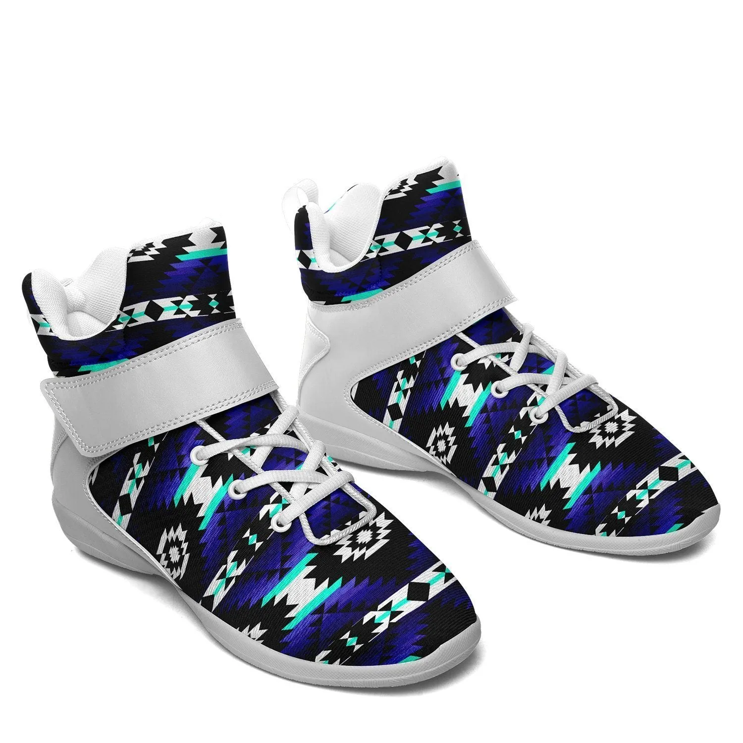 Cree Confederacy Midnight Ipottaa Basketball / Sport High Top Shoes - White Sole