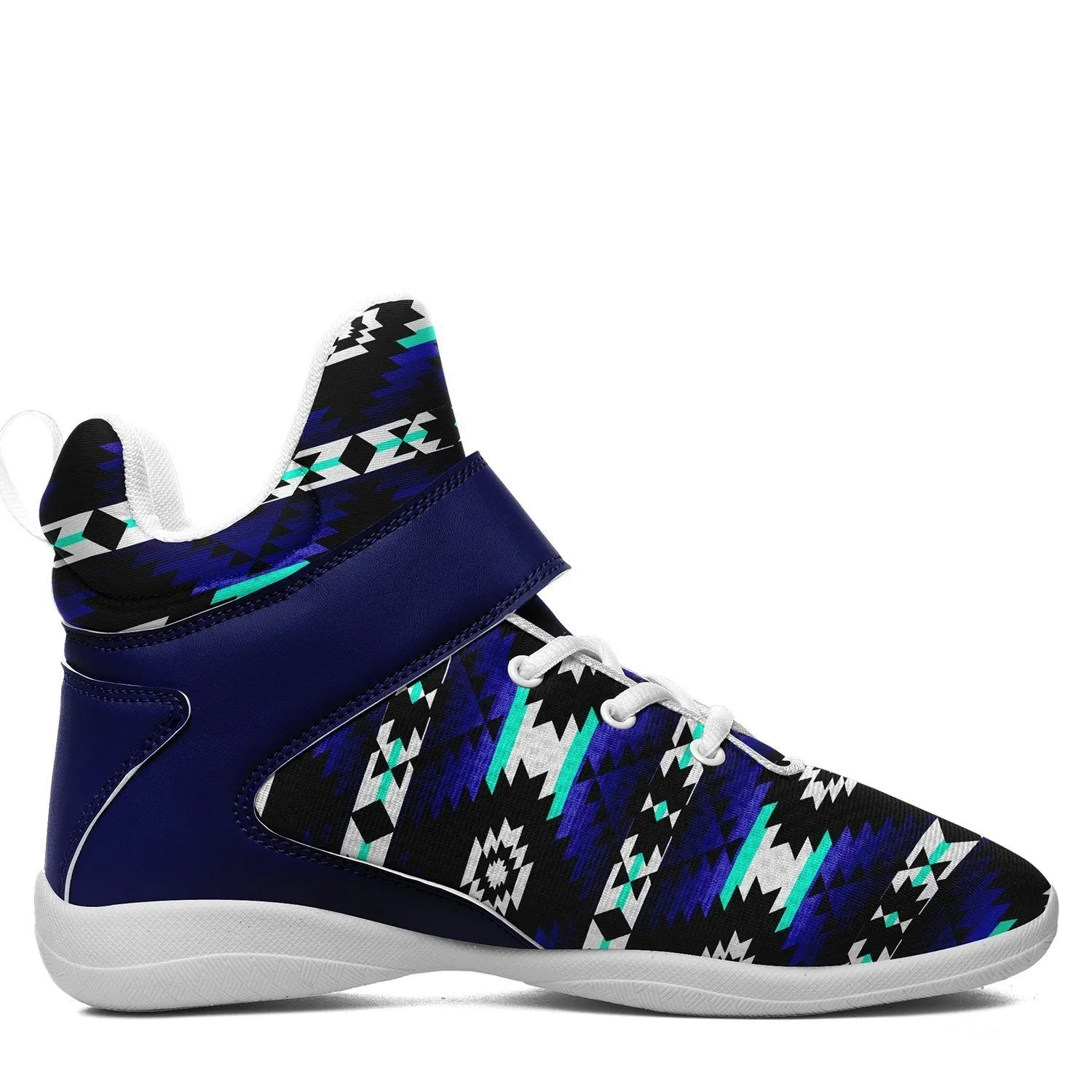 Cree Confederacy Midnight Ipottaa Basketball / Sport High Top Shoes - White Sole