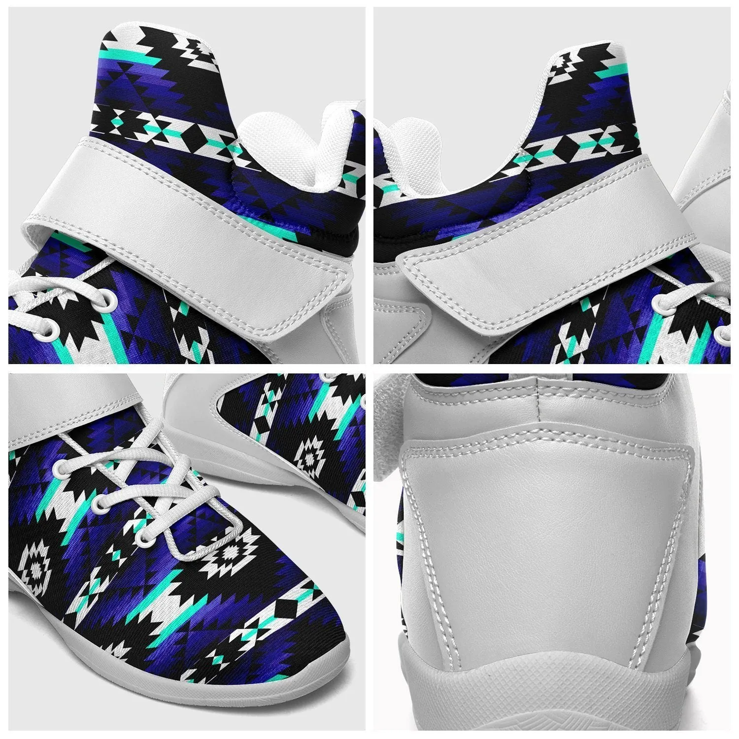 Cree Confederacy Midnight Ipottaa Basketball / Sport High Top Shoes - White Sole