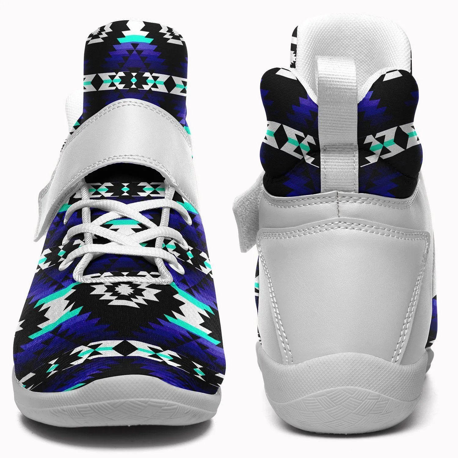 Cree Confederacy Midnight Ipottaa Basketball / Sport High Top Shoes - White Sole