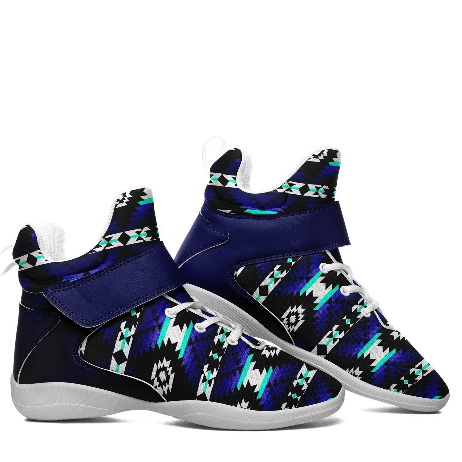 Cree Confederacy Midnight Ipottaa Basketball / Sport High Top Shoes - White Sole