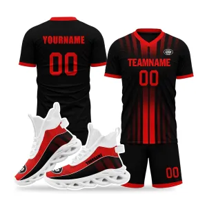 Custom Soccer Uniform Jersey and Maxsoul Shoes Personalized Sneaker Combo ZH-D020159-2