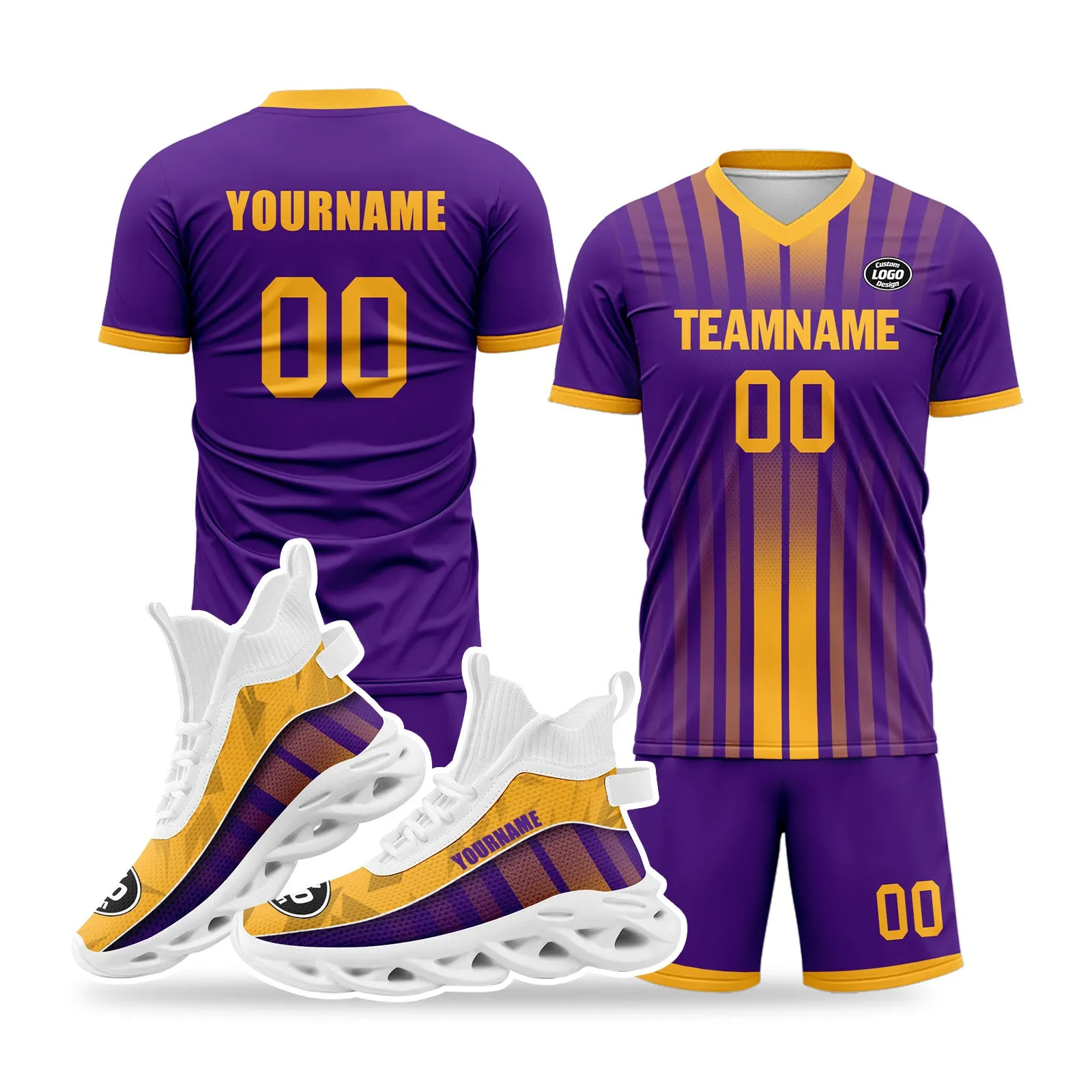 Custom Soccer Uniform Jersey and Maxsoul Shoes Personalized Sneaker Combo ZH-D020159-4