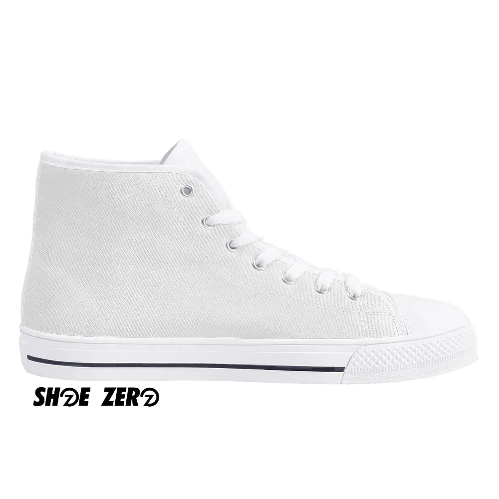 Customizable Canvas Shoes (Tongue-White) High Top