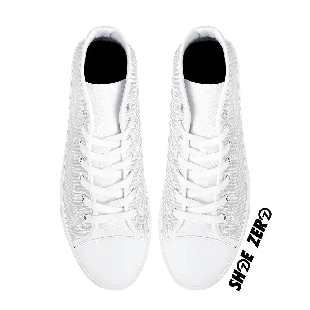 Customizable Canvas Shoes (Tongue-White) High Top