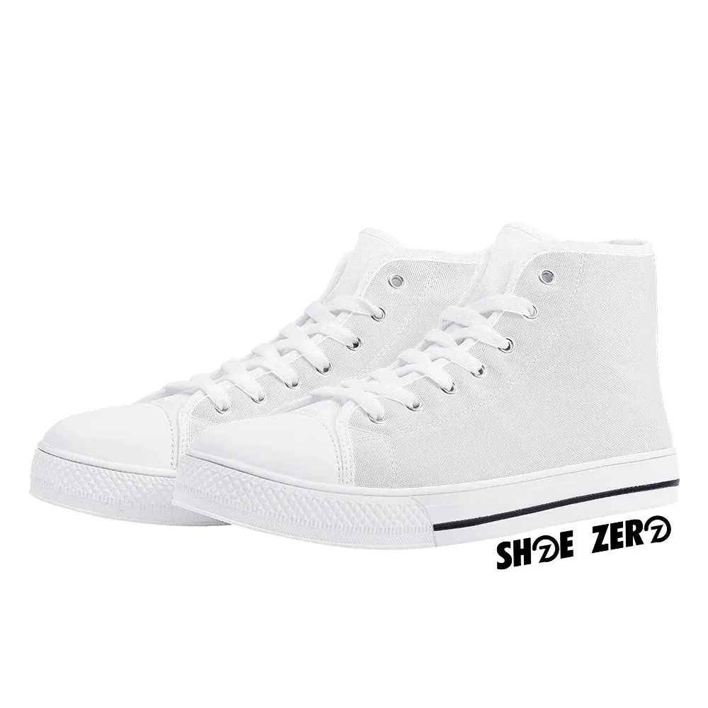 Customizable Canvas Shoes (Tongue-White) High Top