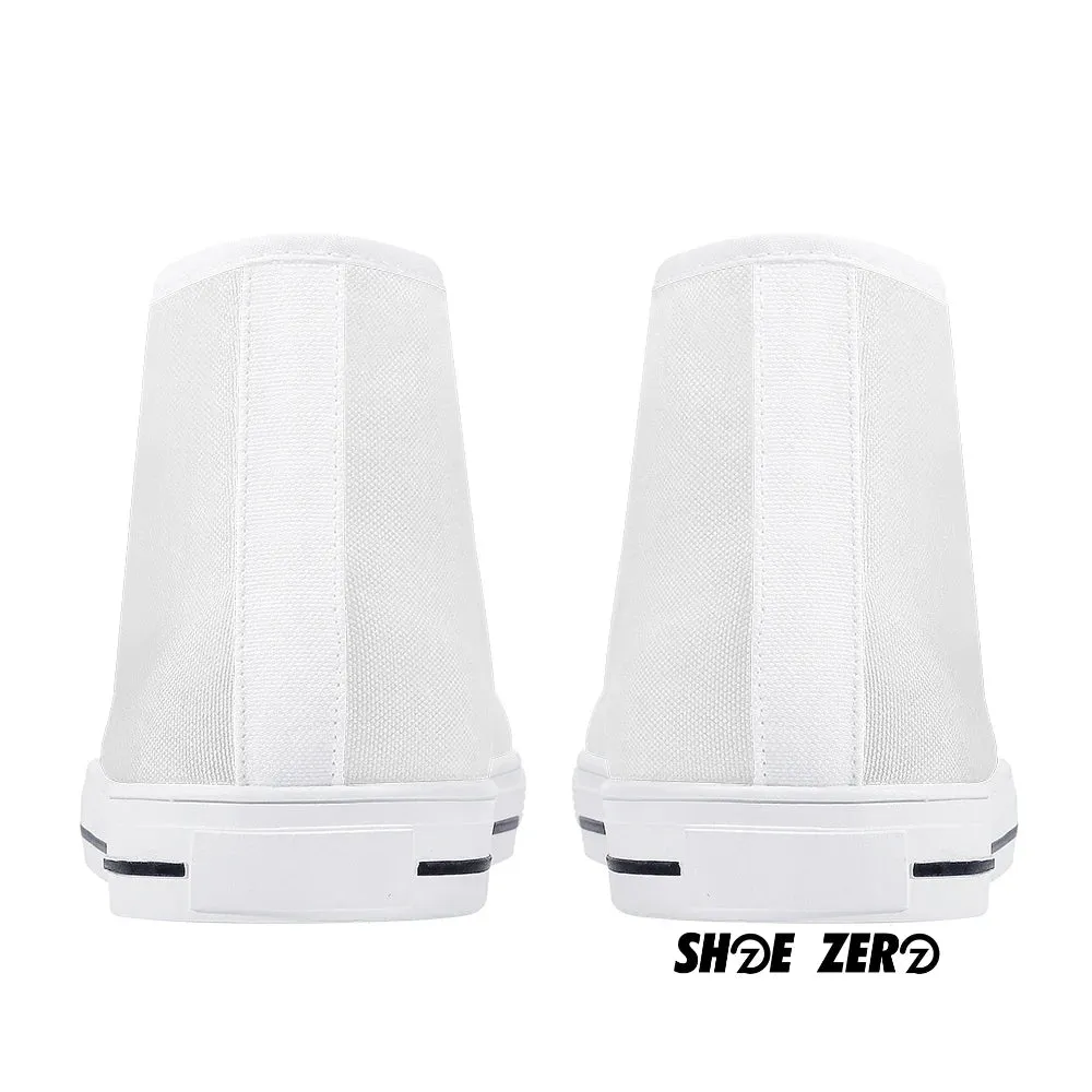 Customizable Canvas Shoes (Tongue-White) High Top