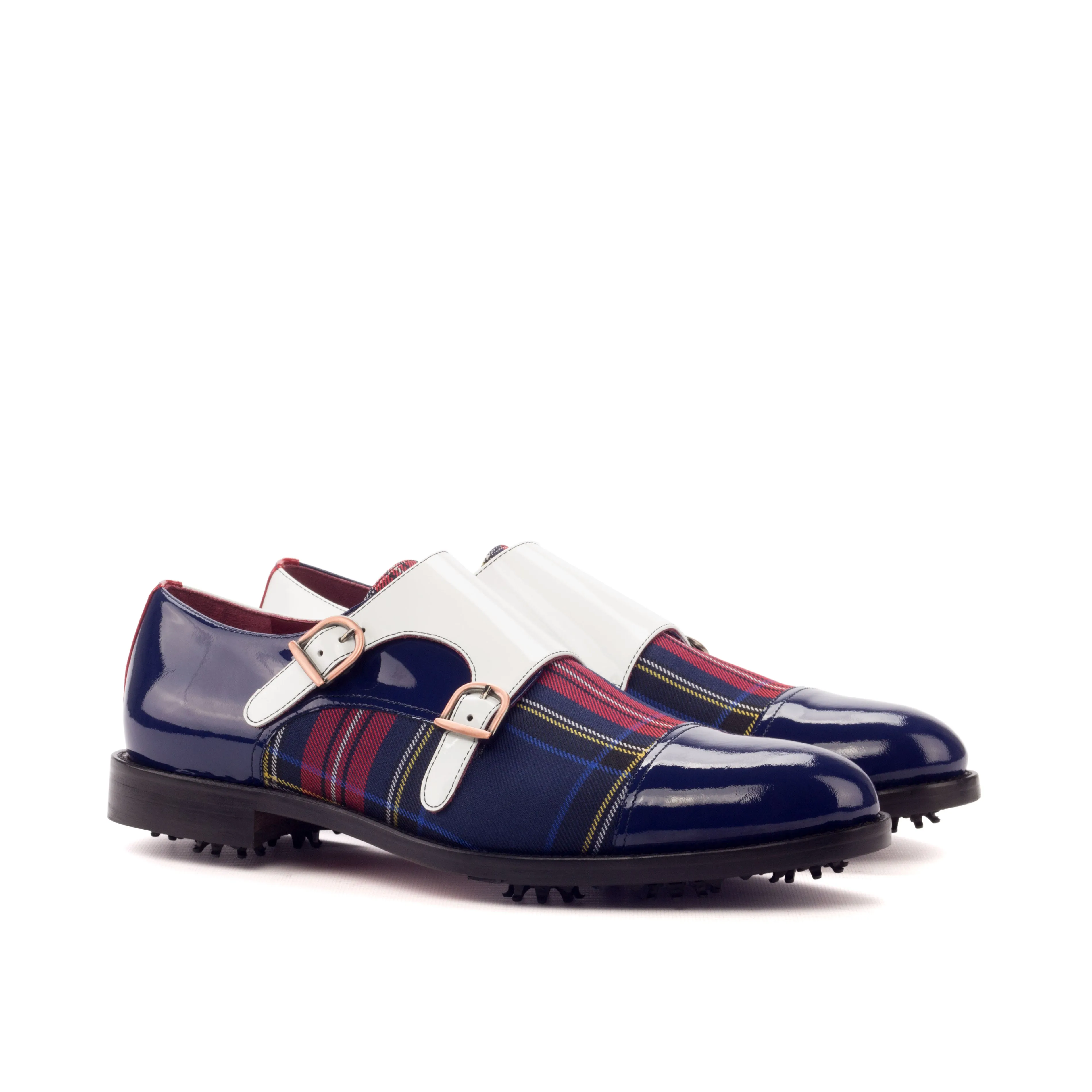 Customizable Double Monk Strap Golf Shoe