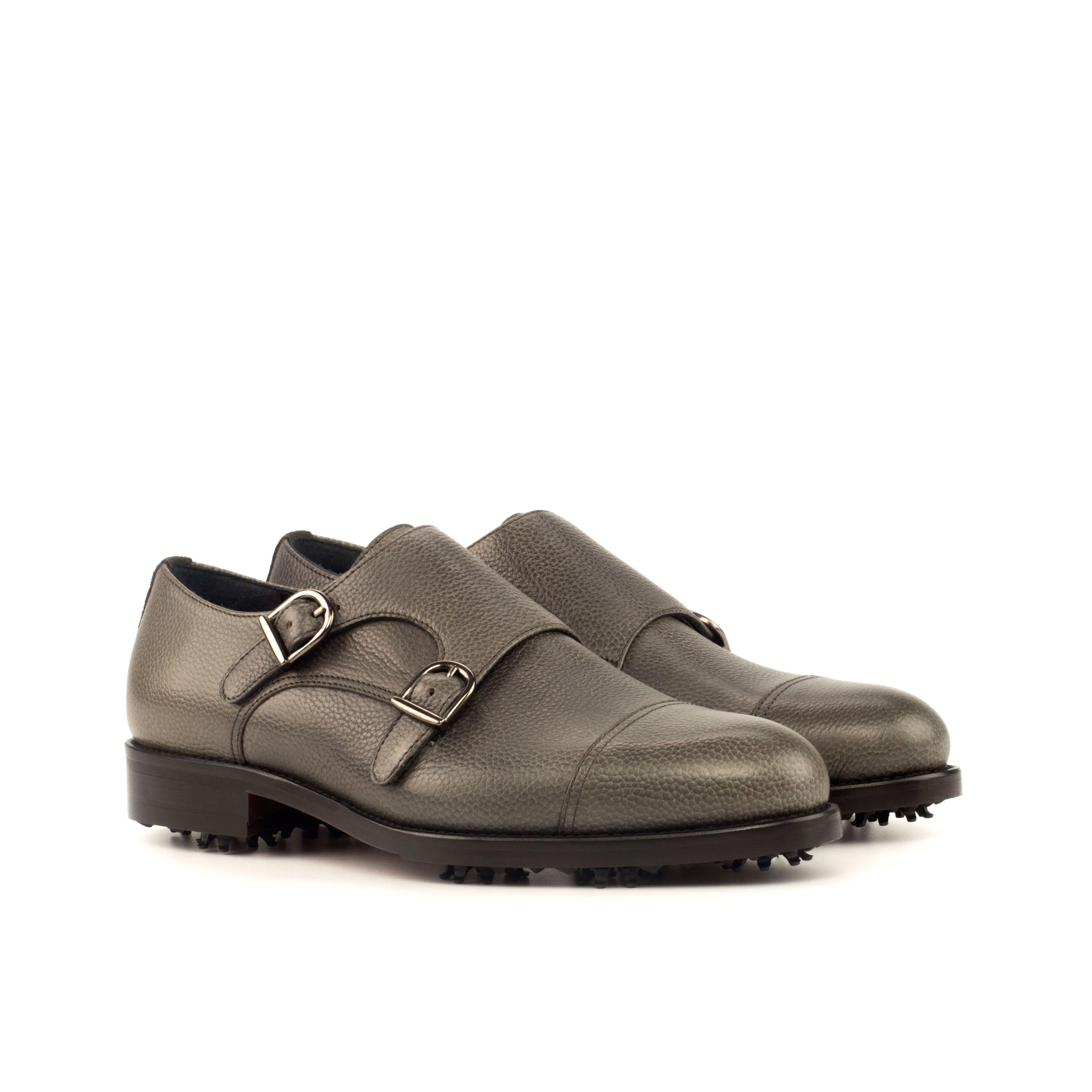 Customizable Double Monk Strap Golf Shoe