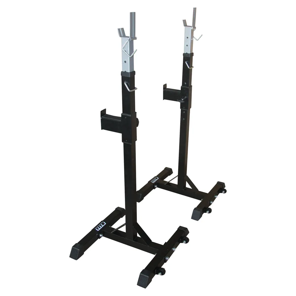 Customizable Steel Squat Rack Stand Pair With Wheels