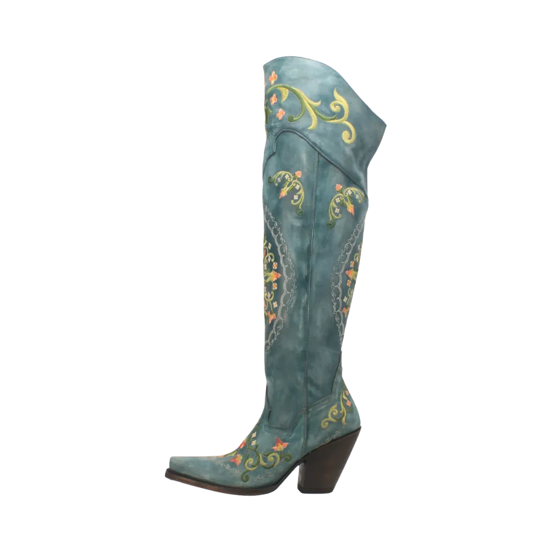 Dan Post Boot Women's Flower Child Leather Turquoise Boots