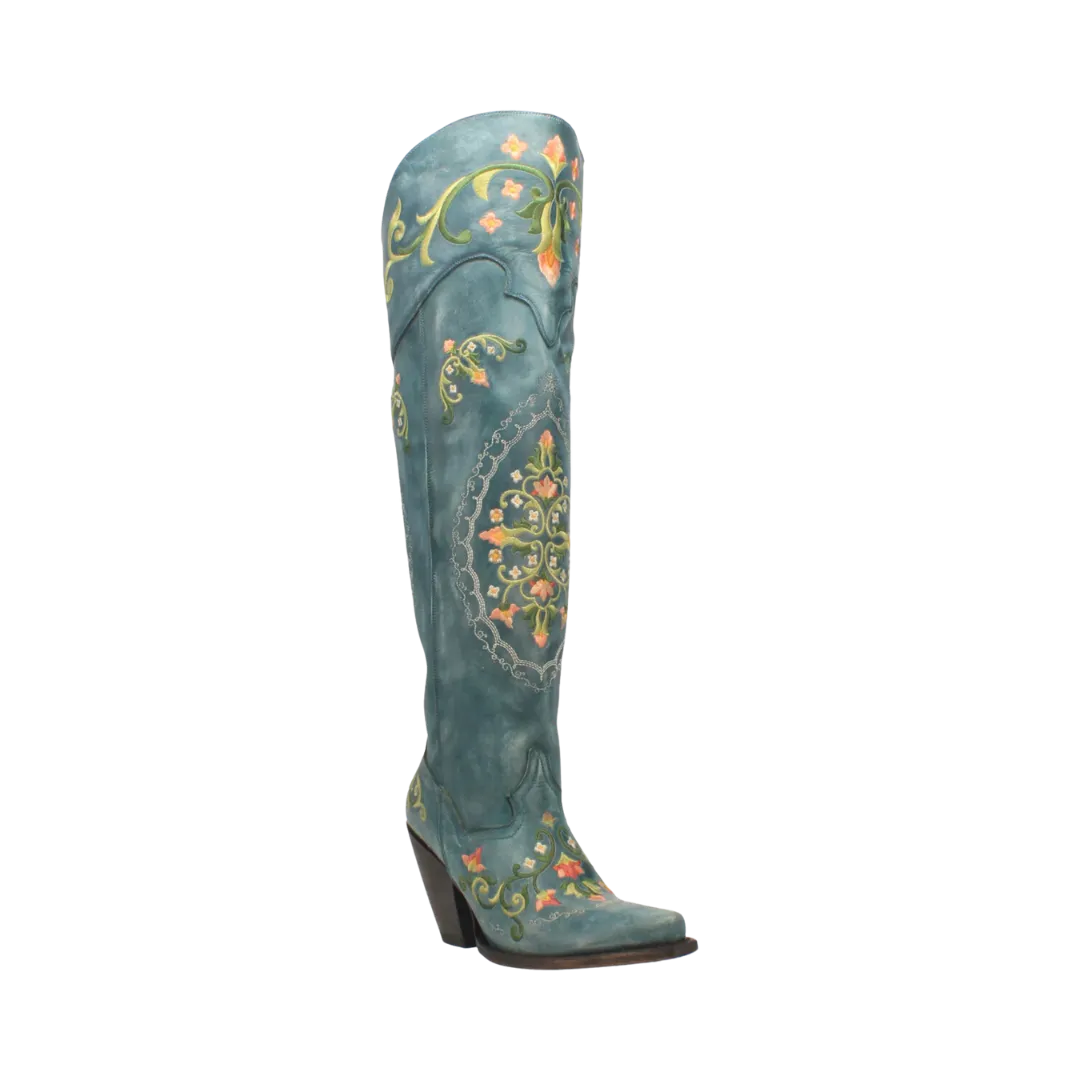 Dan Post Boot Women's Flower Child Leather Turquoise Boots