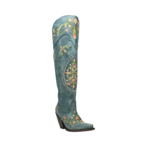 Dan Post Boot Women's Flower Child Leather Turquoise Boots