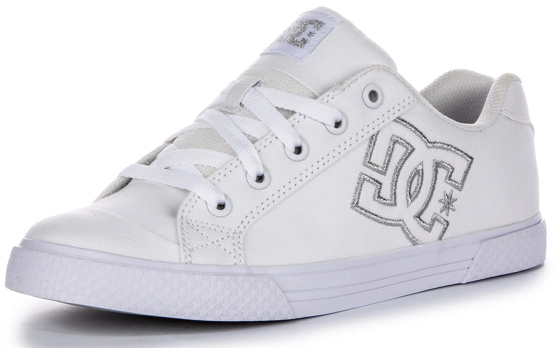 Dc Shoes Chelsea TX In White Silver For Women