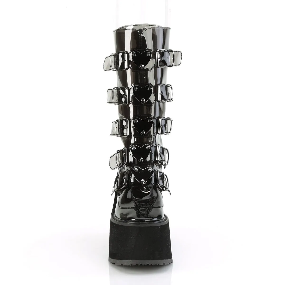 Demonia SWING-230C | Smoke TPU Mid-Calf Boots