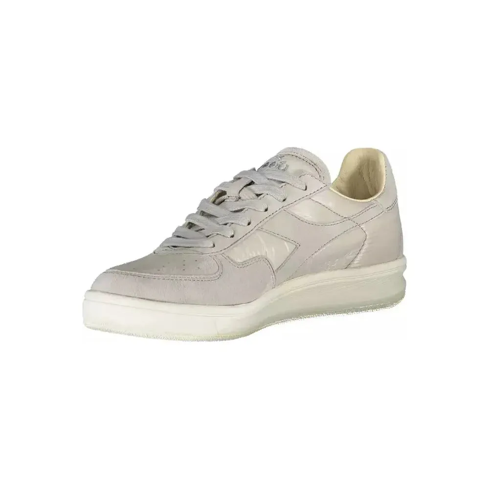 Diadora Gray Leather Women Sneaker