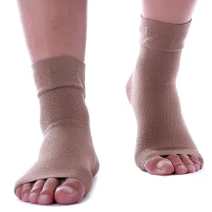 Doc Miller Plantar Fasciitis Socks 30-40 mmHg Medical Grade Compression Foot Sleeves TAN SKIN