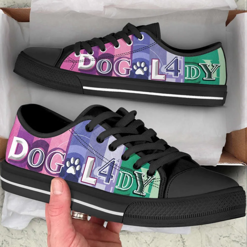 Dog Lady Colorfull Low Top Shoes Canvas Sneakers Casual Shoes, Dog Printed Shoes, Canvas Shoes For Men, Women