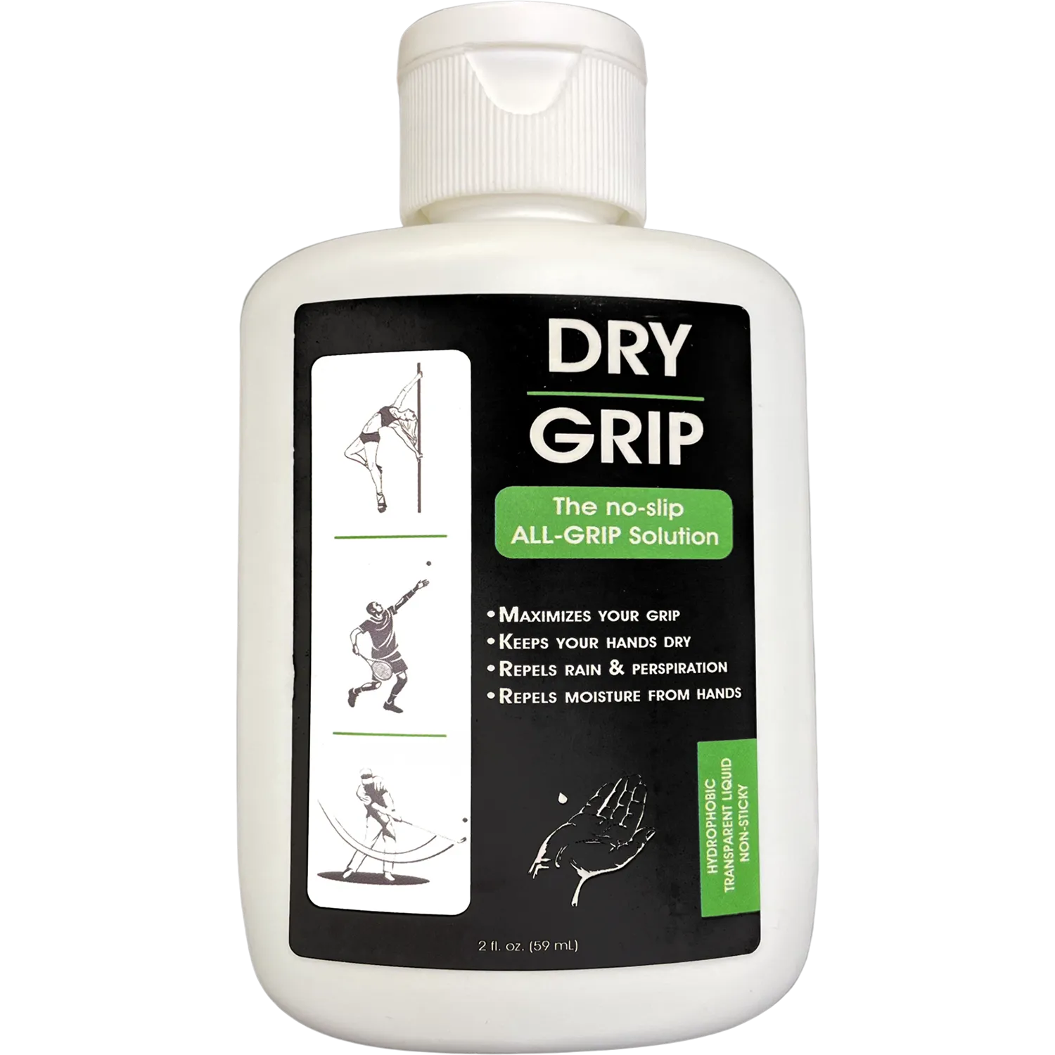 Dry Grip Pole Grip Solution - Transparent, Non Sticky, Anti-Slip Solution