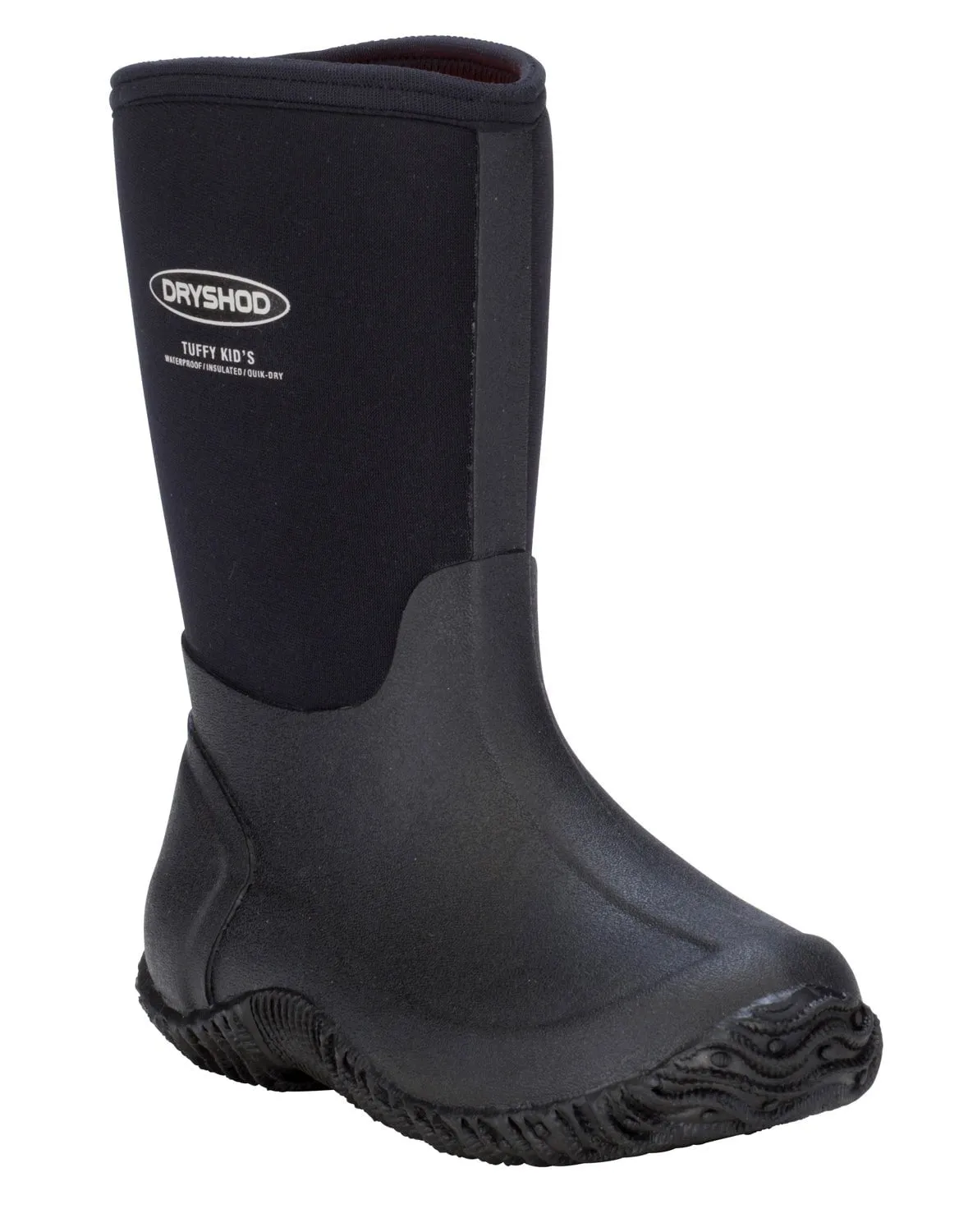 Dryshod Kids Boys Sport Tuffy Black/Grey Rubber Barn Boots