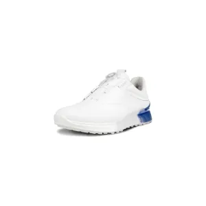 Ecco Men's Golf S-Three Boa Shoe in White Blue Depths Bright White