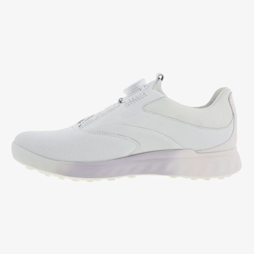 Ecco Women's Golf S-three Boa Shoe White / Delicacy / White