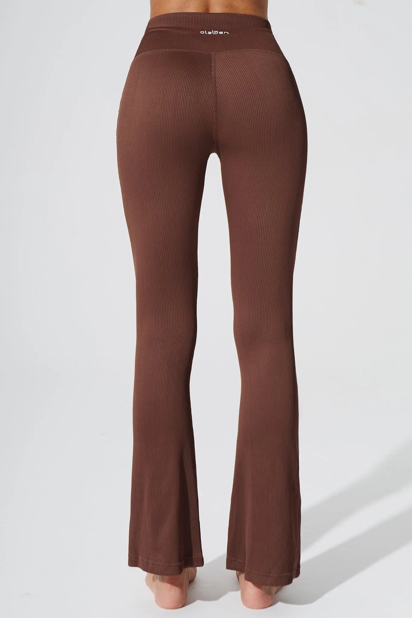 Evana Flare Ribbed Legging - Maroon Choco