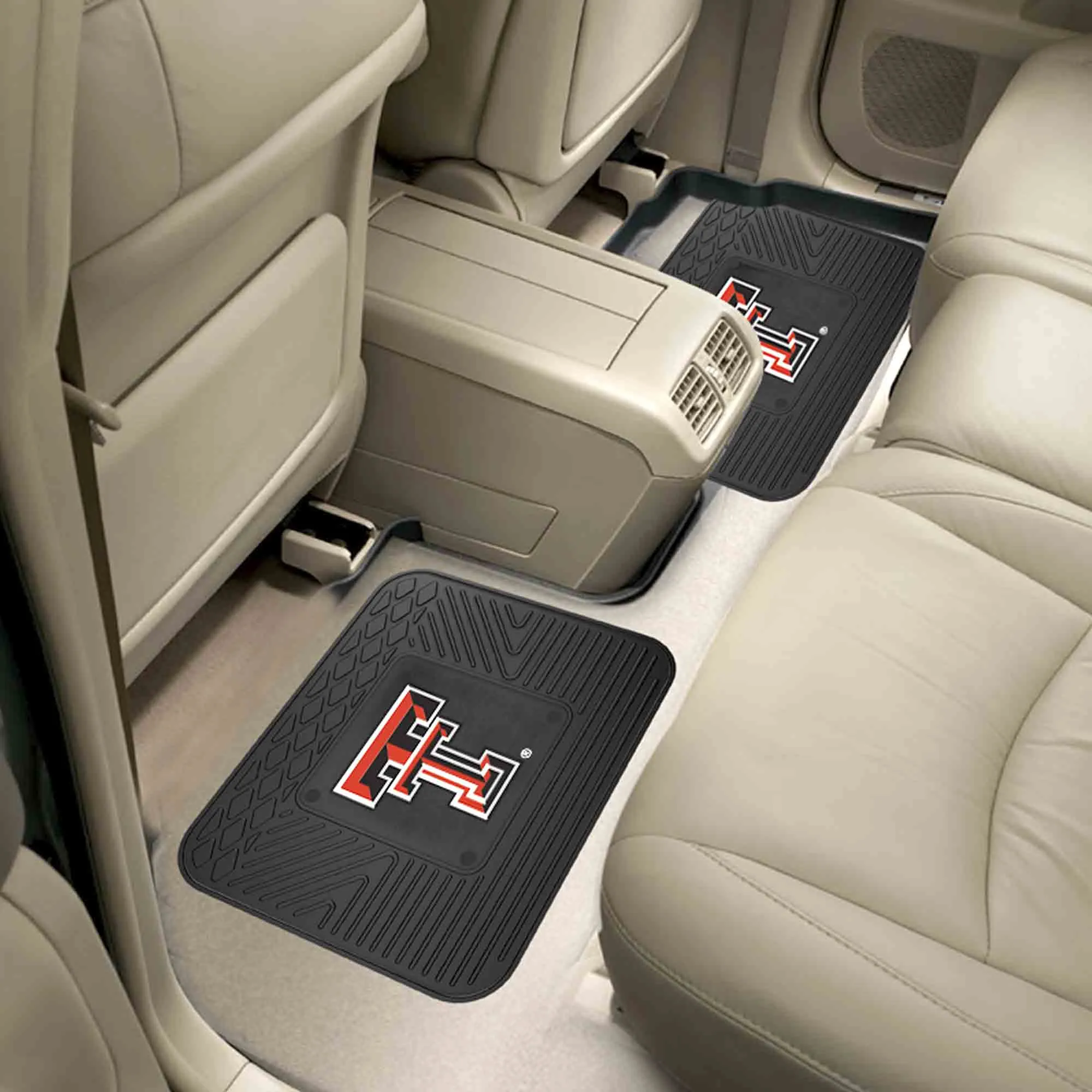 Fanmats Texas Tech Red Raiders Back Seat Car Utility Mats - 2 Piece Set