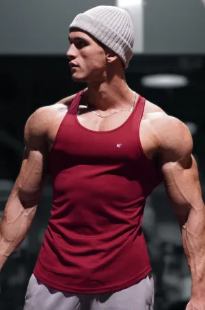 Fast-Dry Bodybuilding Workout Stringer - Maroon