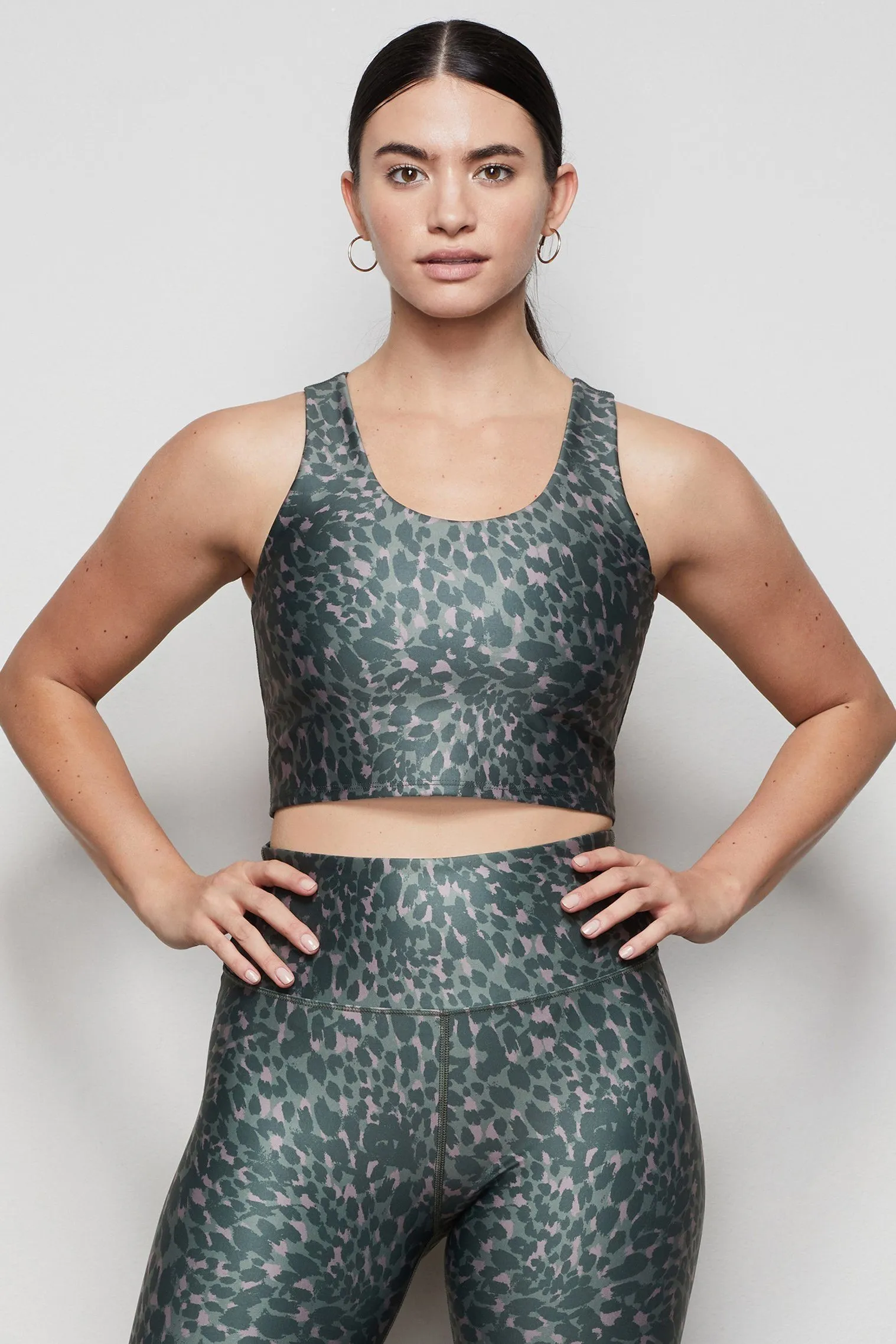 FEROCIOUS CRISS CROSS CROP TOP | SPRING LEOPARD001