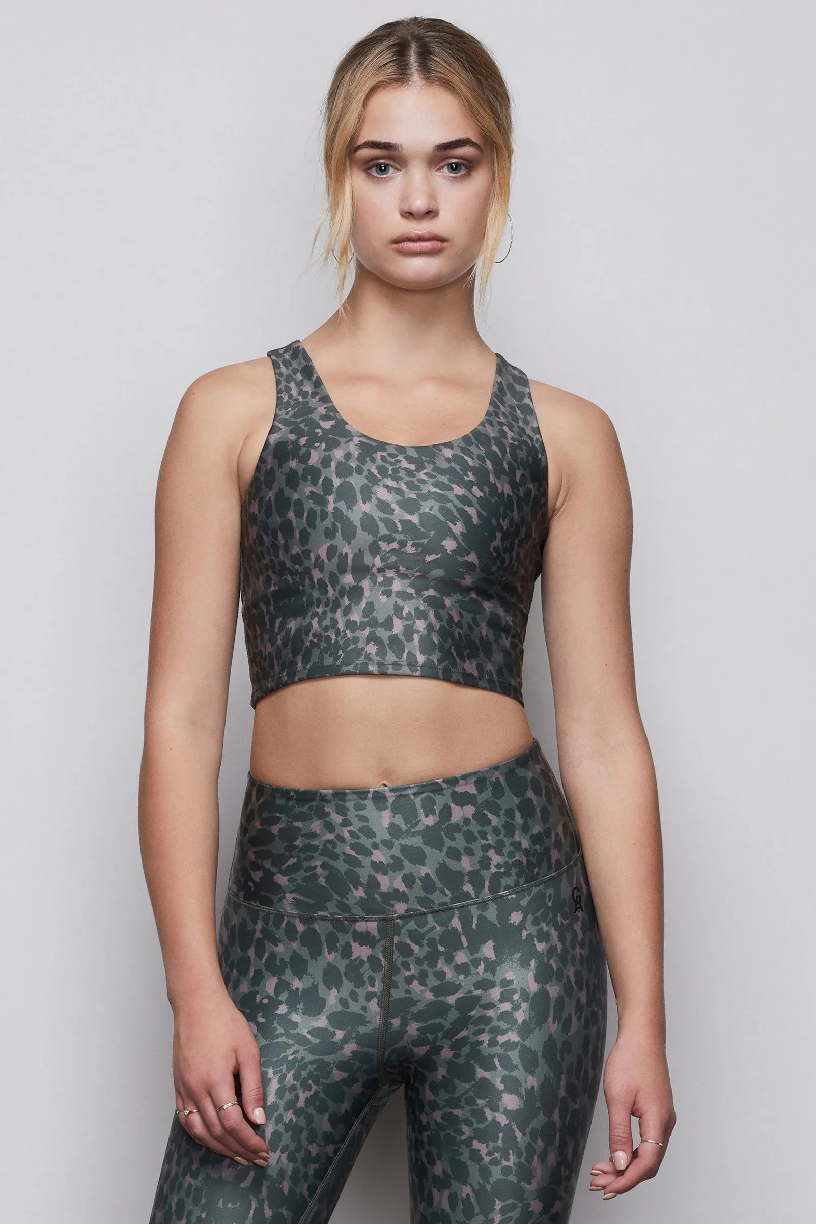 FEROCIOUS CRISS CROSS CROP TOP | SPRING LEOPARD001