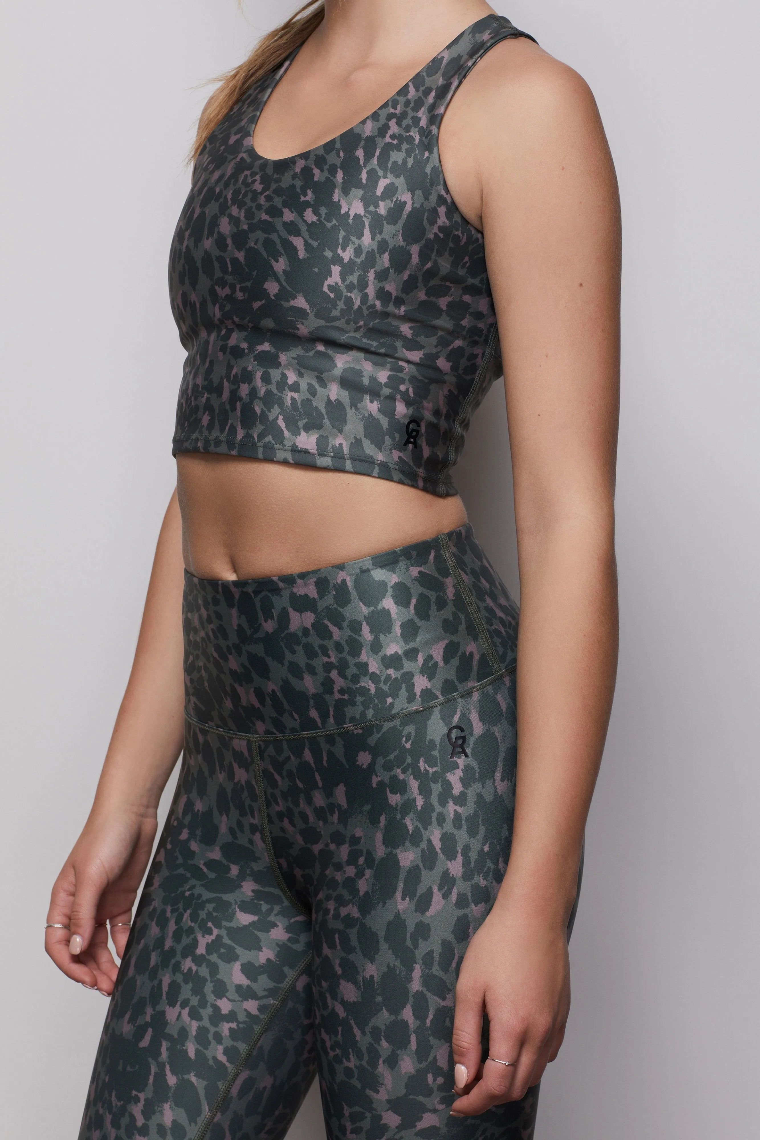 FEROCIOUS CRISS CROSS CROP TOP | SPRING LEOPARD001